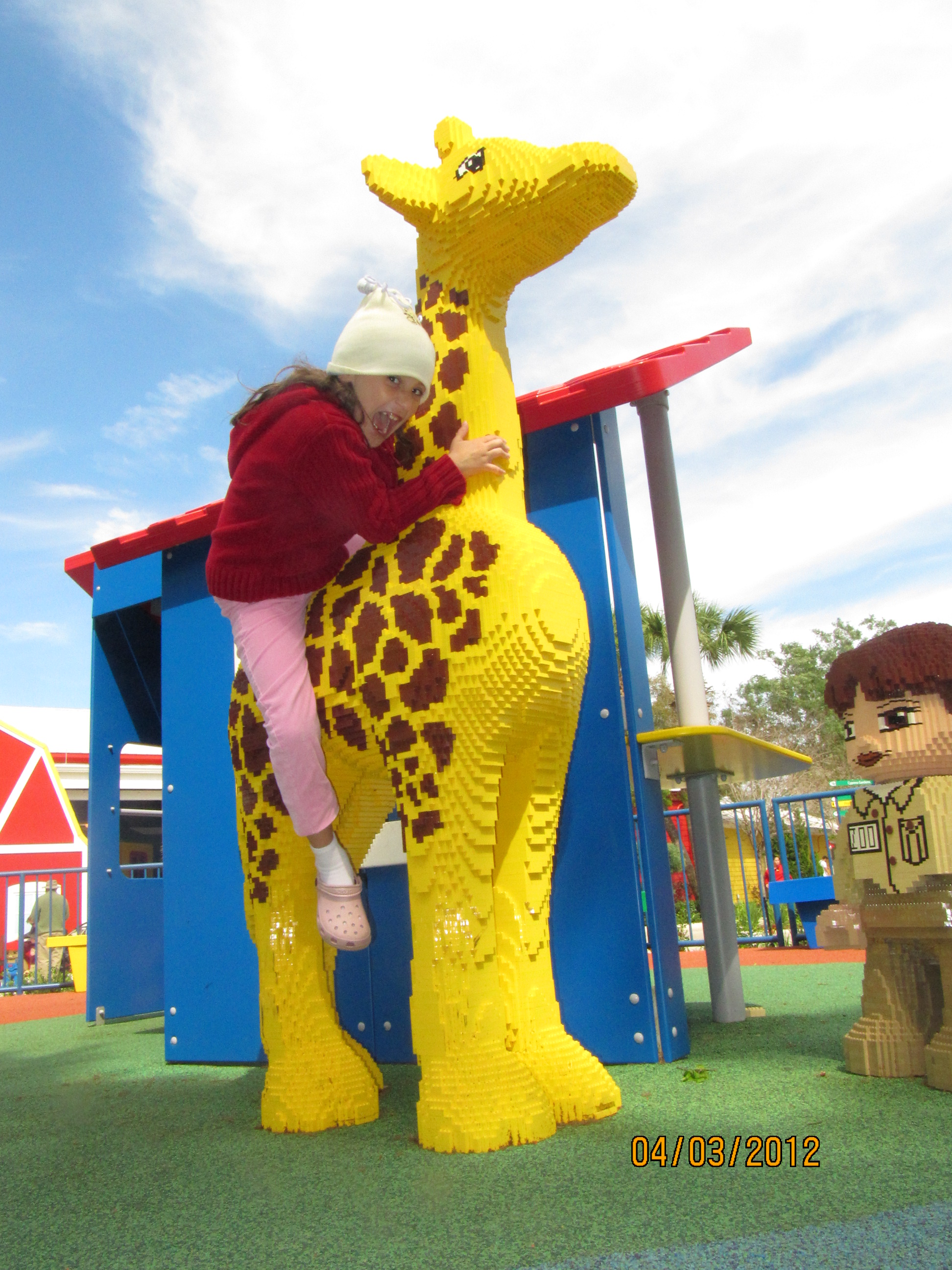 Caindo da girafa na Legoland