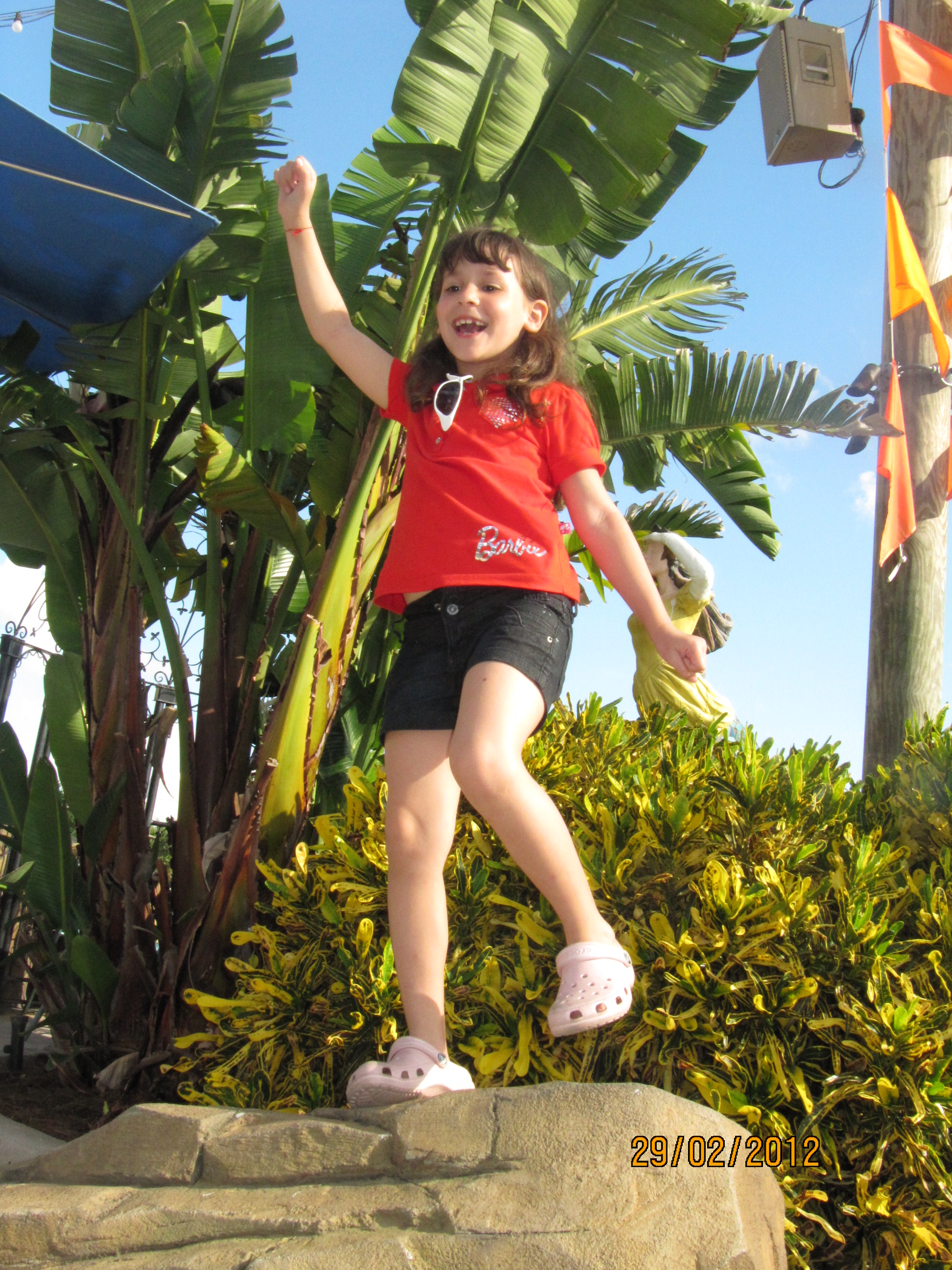 Dançando no pedestal no Sea World