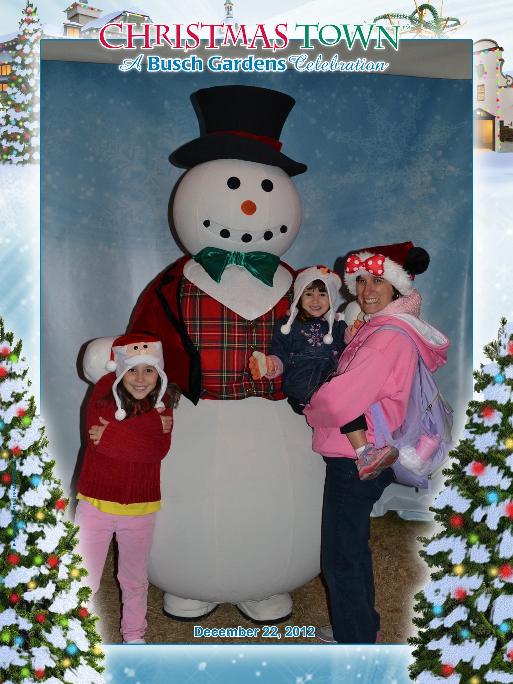 Busch Gardens: As meninas com o boneco de neve